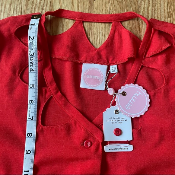 Emmy Design Sweden bright orange blouse NWT - Picture 6 of 8